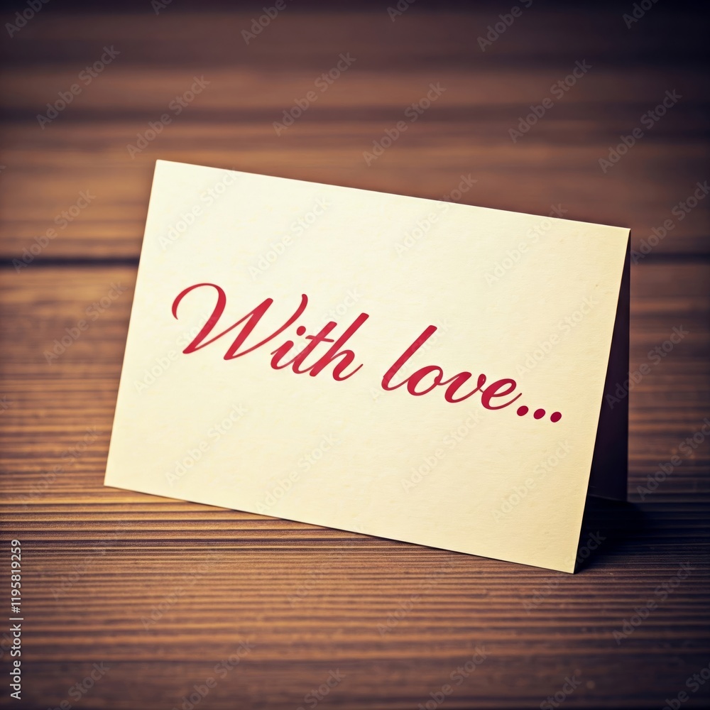 Sentimental Card With Love Text Sentimental Card With Love Text