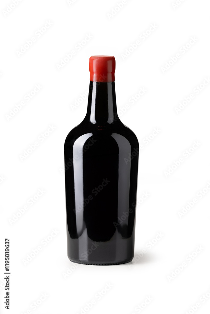 black glass bottle, alcohol bottle on white background - mockup black glass bottle, alcohol bottle on white background - mockup