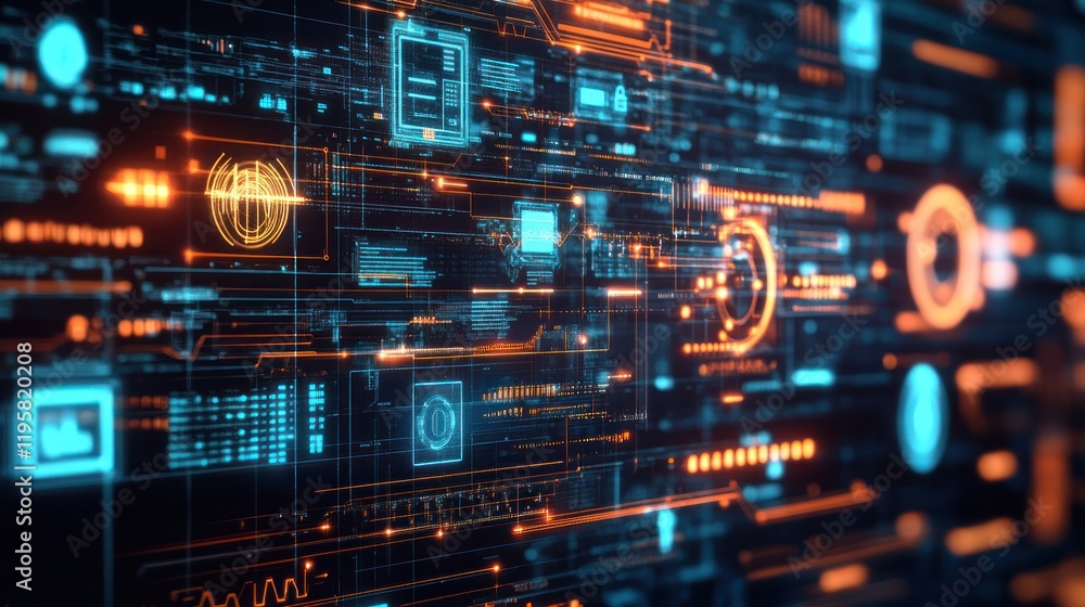 Abstract Digital Data Stream Visualization Network Abstract Digital Data Stream Visualization Network