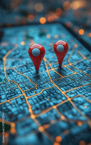 Detailed Illustration of a Mobile Phone Navigation Interface

