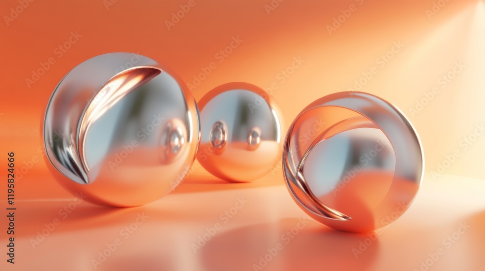 3d render of metal detailed shape. Minimal futuristic background. 3d render of metal detailed shape. Minimal futuristic background.