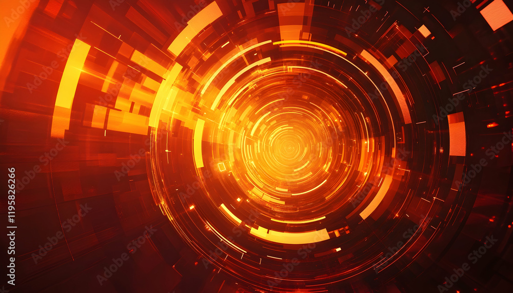 Obraz premium Future technology line background and light effects, an abstract future technology concept design scene illustration.