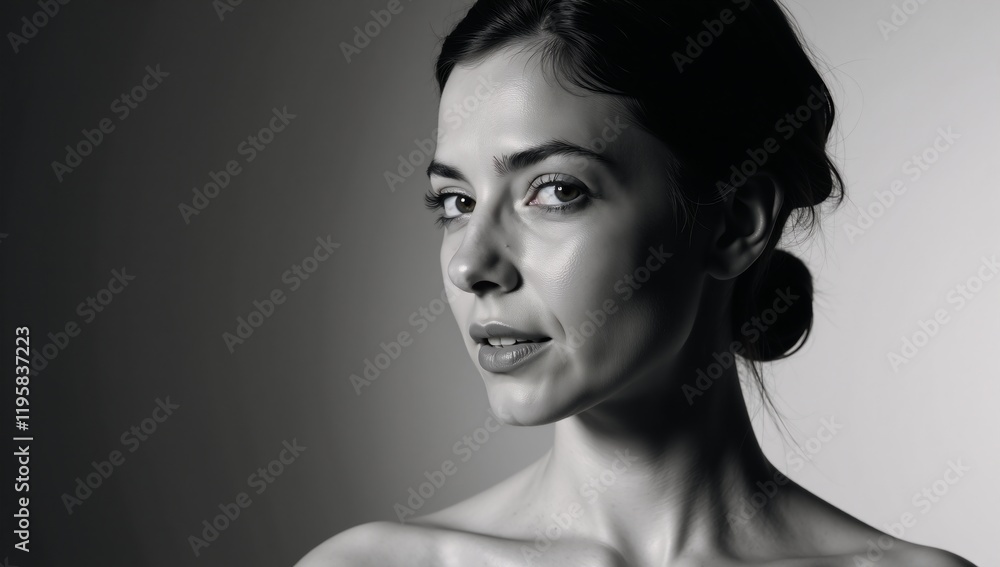 A photorealistic portrait depicting an adult woman with brown hair A photorealistic portrait depicting an adult woman with brown hair