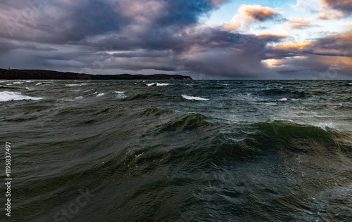 Fototapeta Naklejka Na Ścianę i Meble -  Storm on the Baltic Sea coast