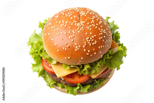 Wallpaper Mural hamburger on white background Torontodigital.ca