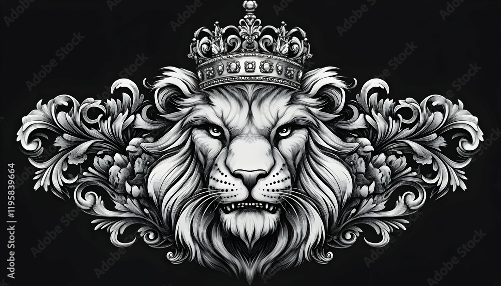 Obraz premium Lion and crown.