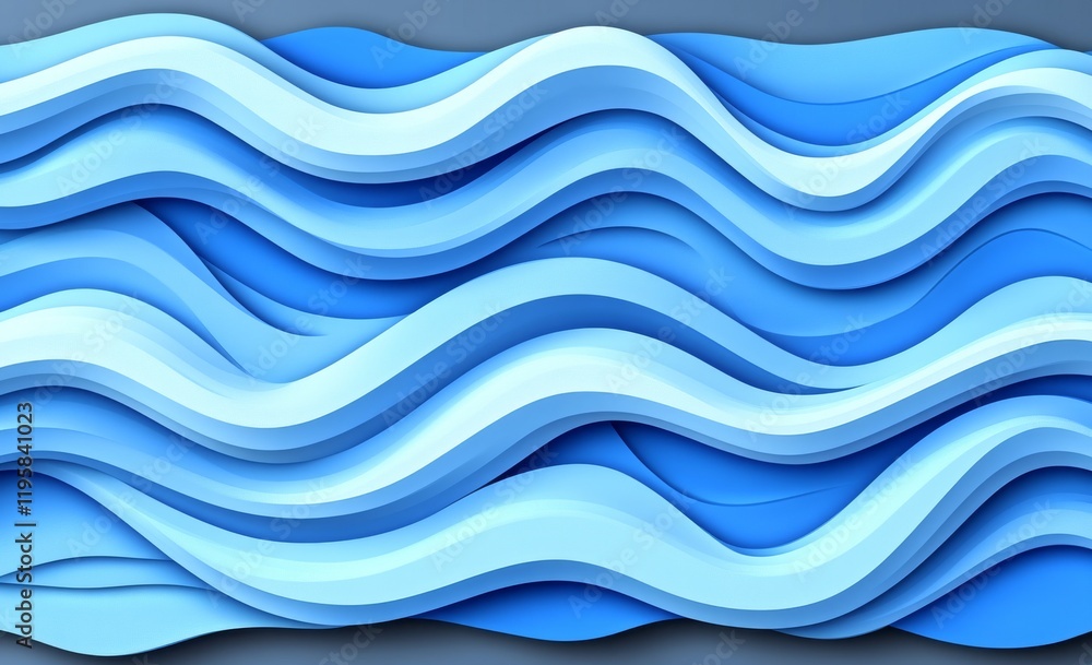 The essence of sea waves conveyed through the fluidity of a smooth surface, in a 3D illustration where strings are arranged in an abstract, twisted pattern The essence of sea waves conveyed through the fluidity of a smooth surface, in a 3D illustration where strings are arranged in an abstract, twisted pattern