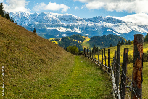 Foto Romania, Transylvania, Carpathian Mountains. Hillside.