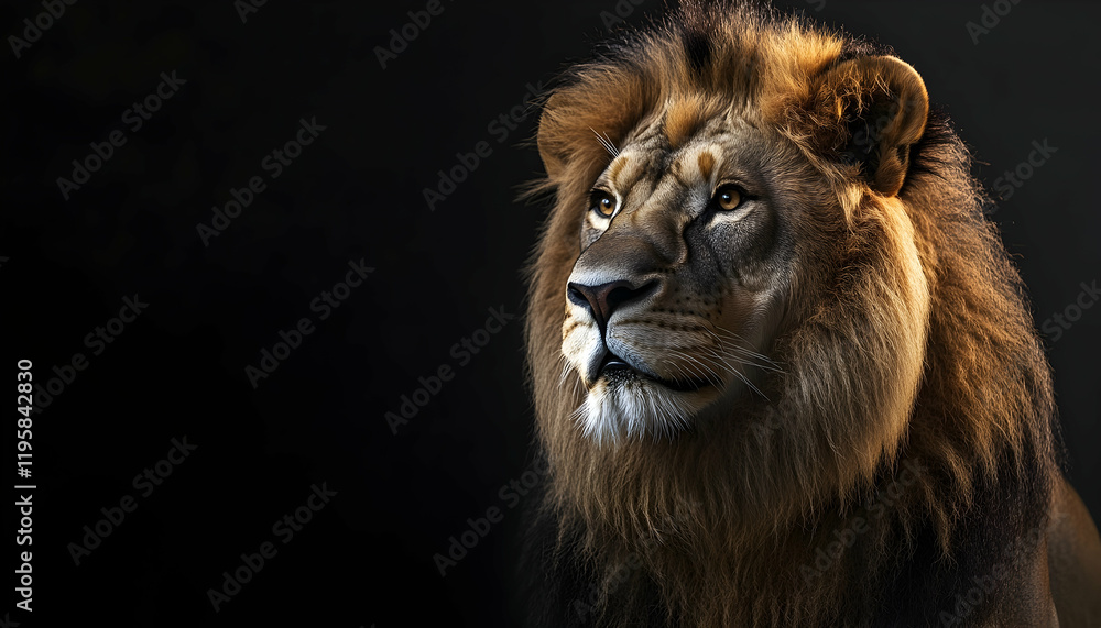 Lion portrait isolated on a transparent background Lion portrait isolated on a transparent background
