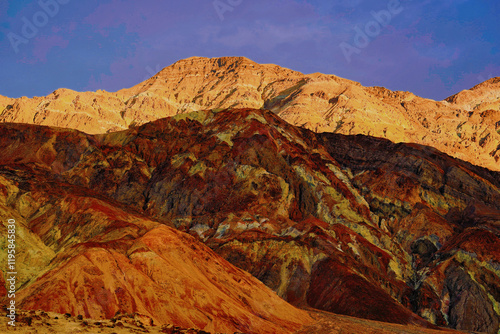 Majestic Desert Mountains at Sunset, Death Valley