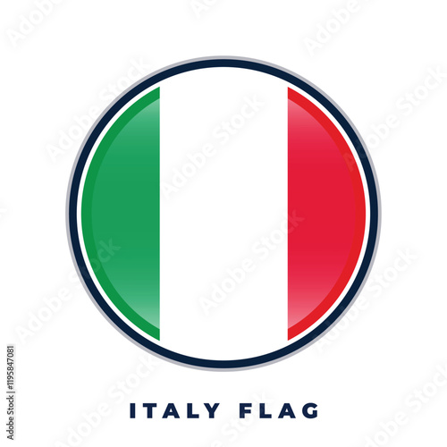 Free Download Italy flag round design icon circle vector template - GFXLoad