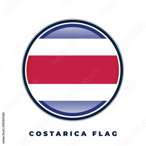 Costa Rica flag round design icon circle vector template Free Download Costa Rica flag round design icon circle vector template - GFXLoad