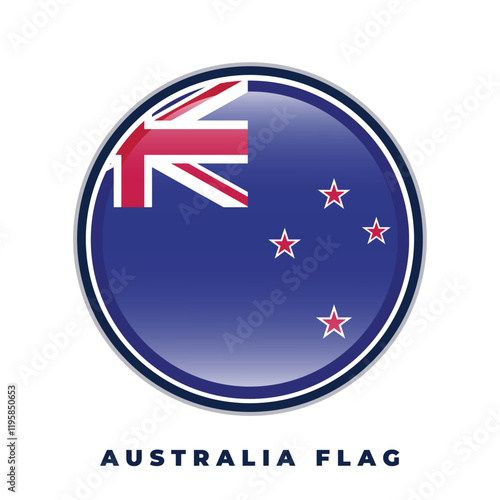 Free Download Australia flag round design icon circle vector template - GFXLoad
