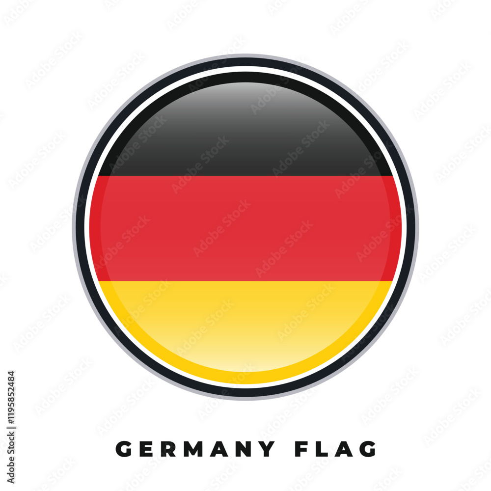 Germany flag round design icon circle vector template Germany flag round design icon circle vector template