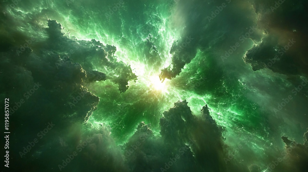 Swirling green nebula reveals cosmic forces in a stunning display of light and gas Swirling green nebula reveals cosmic forces in a stunning display of light and gas