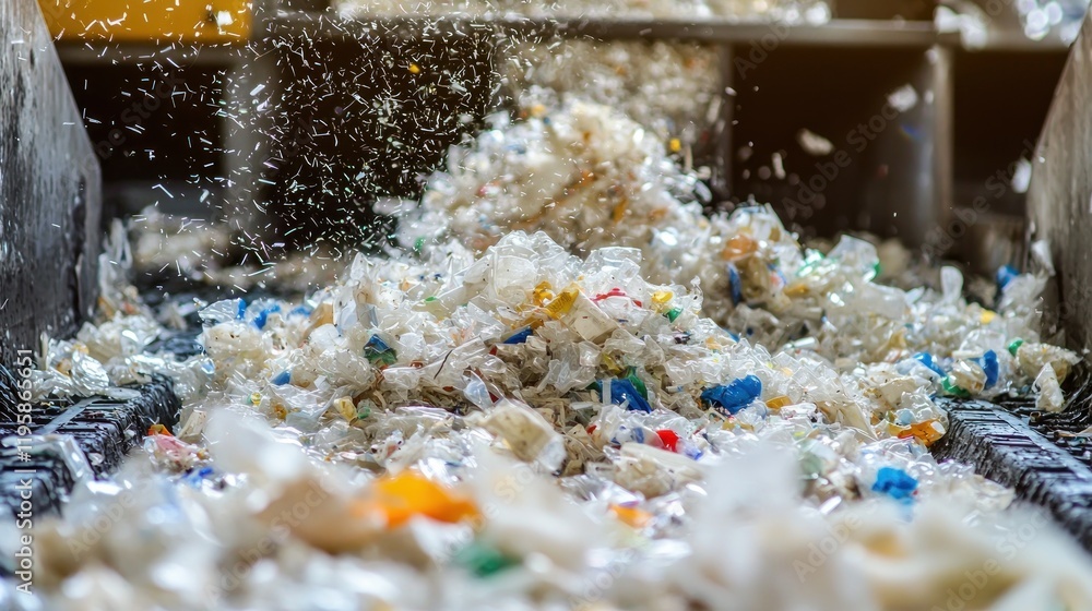 Plastic Recycling Plant Shredded Waste Conveyor Belt Plastic Recycling Plant Shredded Waste Conveyor Belt