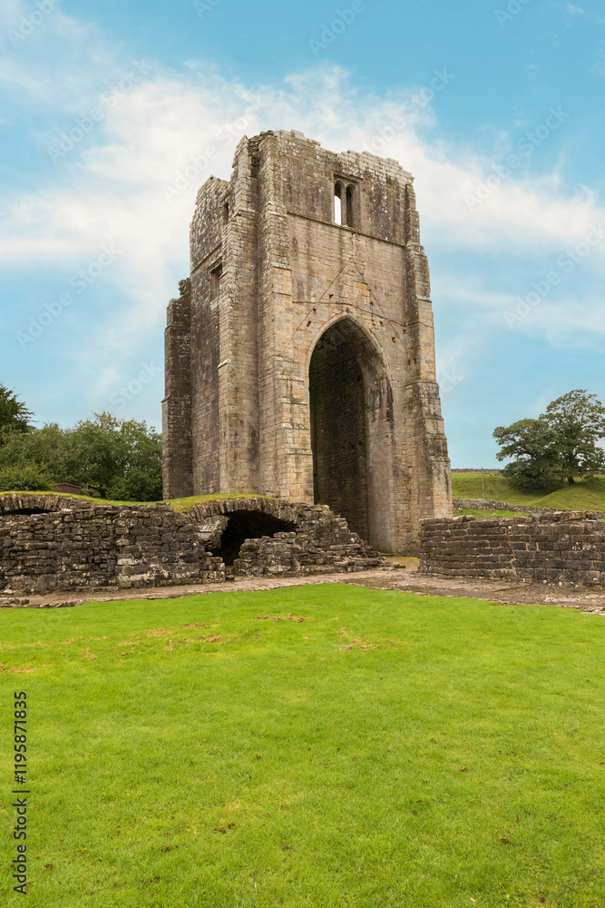 England, Cumbria, formerly Westmorland. Shap Rural. Shap Abbey, Abbey of St Mary Magdalen. Digital composite sky. England, Cumbria, formerly Westmorland. Shap Rural. Shap Abbey, Abbey of St Mary Magdalen. Digital composite sky.