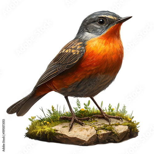 Bird, Rufous Bellie, Amazon, Pantanal, Forest, Nature, Amazon Rainforest, Art, Image, with Transparent Background PNG, for Stickers, T-Shirt Print, Cap, Mug, Flip Flops, Mousepad, Transparent PNG photo