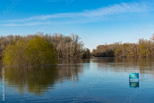 Εκτύπωση καμβά Koros flows into the Tisza in Csongrad town