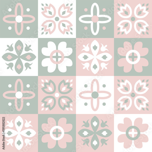 Seamless decorative vector patterns set
