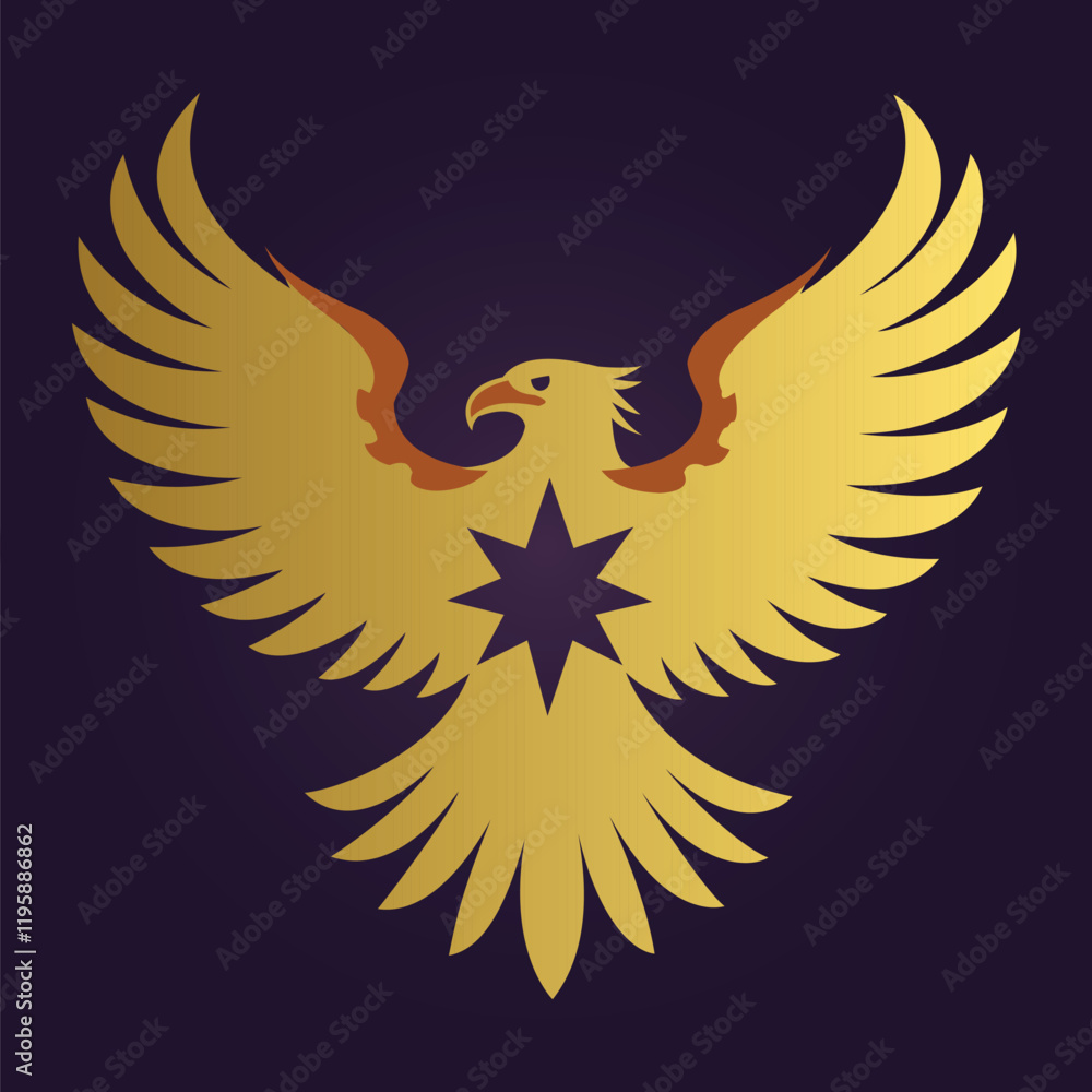 Obraz premium Majestic Eagle Logo Design Illustration Representing Strength and Freedom 