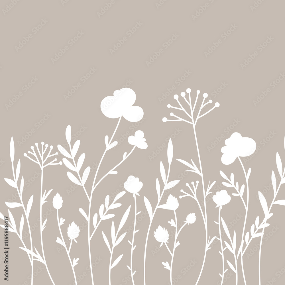 Garden floral paper, seamless fabric with ornamental pattern Garden floral paper, seamless fabric with ornamental pattern