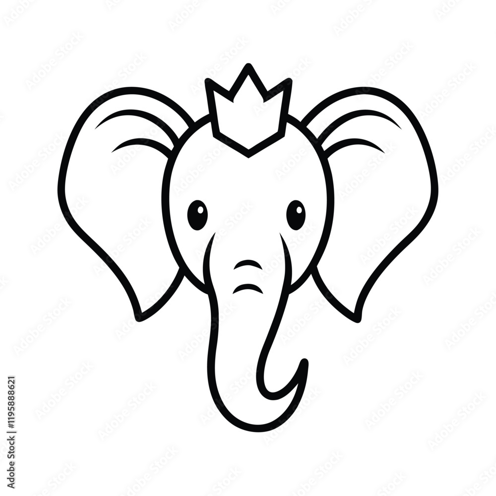 elephant cartoon isolated on white elephant cartoon isolated on white