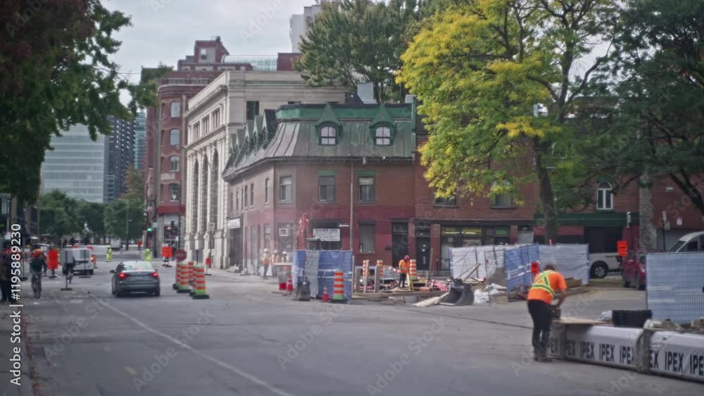 travaux dans les rue de Montréal