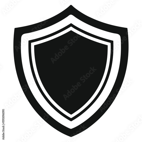 shield shape silhouette vector, protect shield security icons design, abstract emblem symbol illustration, 
black and white shield logo, modern safety guard graphic  