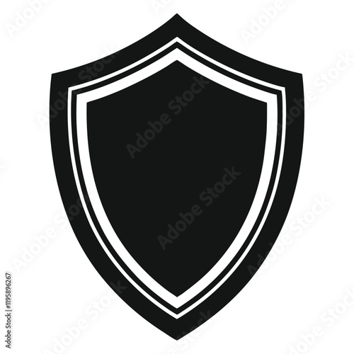 shield shape silhouette vector, protect shield security icons design, abstract emblem symbol illustration, 
black and white shield logo, modern safety guard graphic  