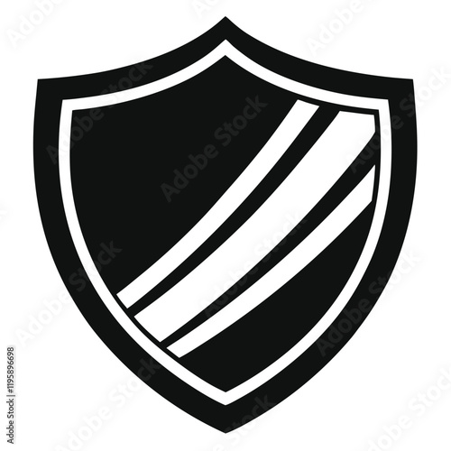 shield shape silhouette vector, protect shield security icons design, abstract emblem symbol illustration, 
black and white shield logo, modern safety guard graphic  