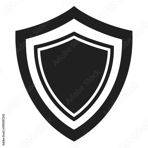 shield shape silhouette vector, protect shield security icons design, abstract emblem symbol illustration, 
black and white shield logo, modern safety guard graphic  