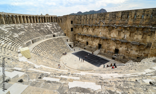 Aspendos Ancient City in Antalya, Turkey. photo