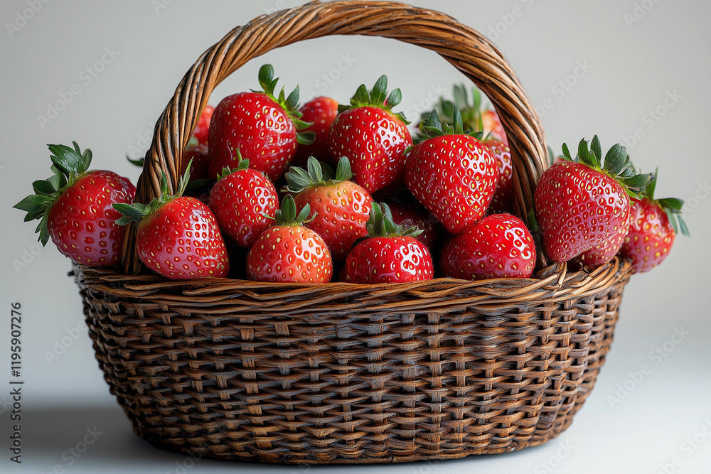 Juicy Strawberries in Rustic Style Juicy Strawberries in Rustic Style