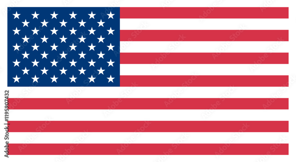 Fototapeta premium Rectangle USA Flag United States of America