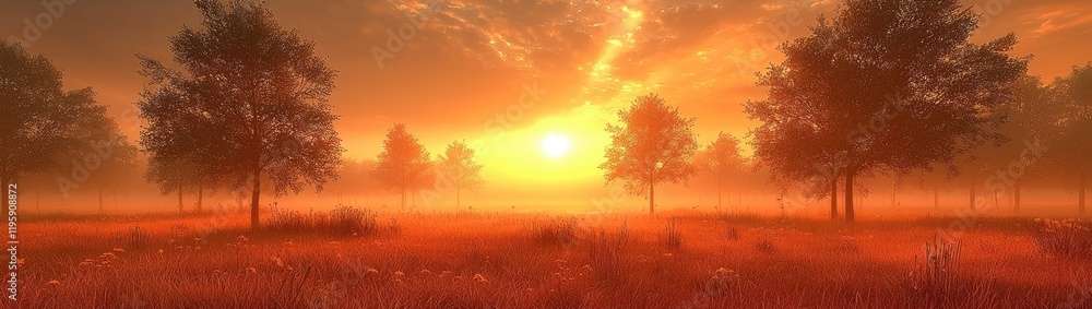 Fototapeta premium Mystical Dusk in a Pine Forest with Teepee Luxury Vibes Under Starlit Skies