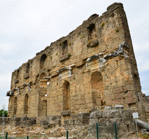 Aspendos Ancient City in Antalya, Turkey. photo