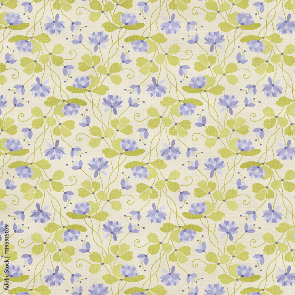 Garden floral paper, seamless fabric with ornamental pattern Garden floral paper, seamless fabric with ornamental pattern
