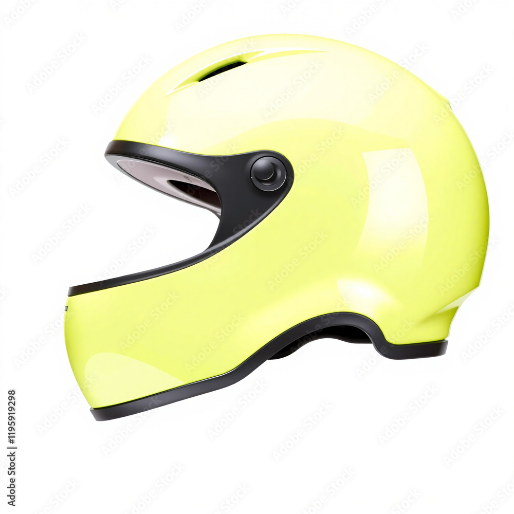 A bright green helmet with smooth curves, placed on a white background. The clean design highlights the helmet's shiny surface. Ideal for futuristic or sports themed designs. A bright green helmet with smooth curves, placed on a white background. The clean design highlights the helmet's shiny surface. Ideal for futuristic or sports themed designs.