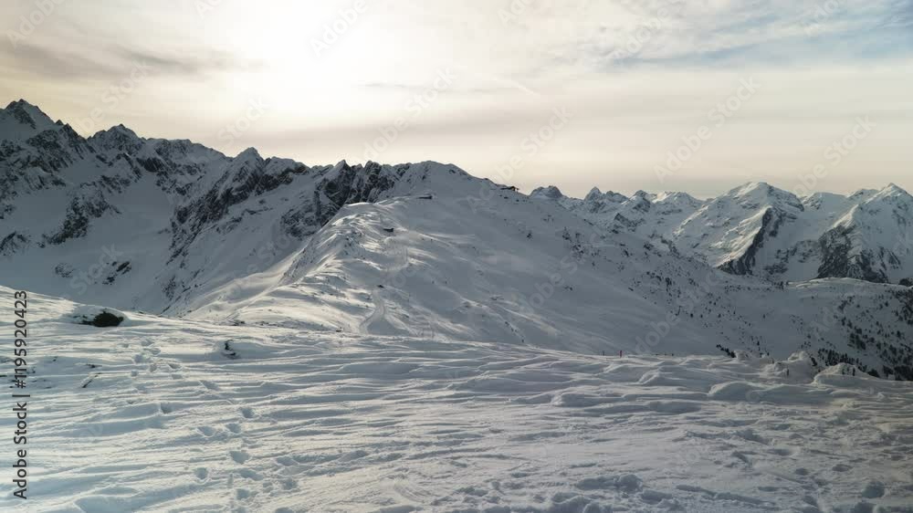 View over the Hochzeiger ski area in Austria. View over the Hochzeiger ski area in Austria.