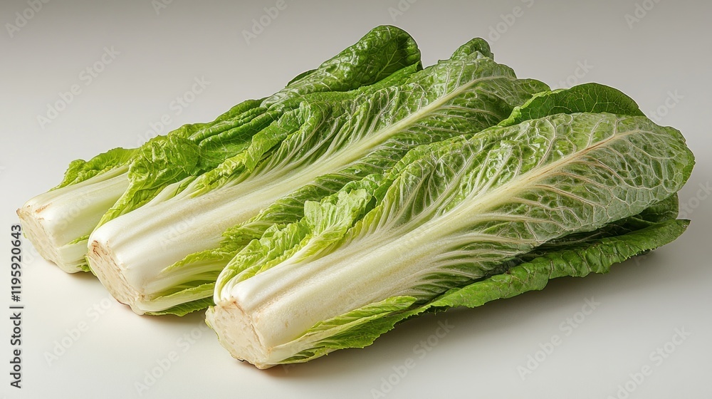 Fresh Napa Cabbage Trio on White Background Fresh Napa Cabbage Trio on White Background
