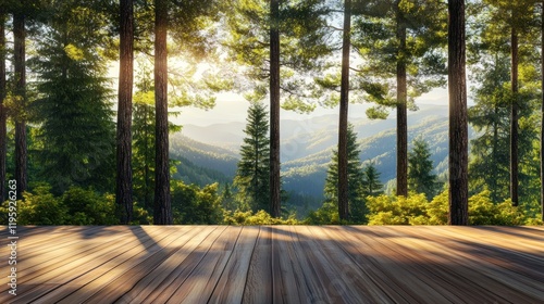 Forest Viewpoint with Wooden Deck