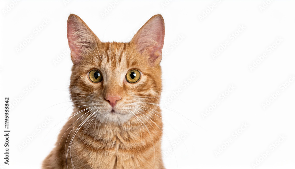 Hermoso gato naranja frente a un Foto Hermoso gato naranja frente a un Foto