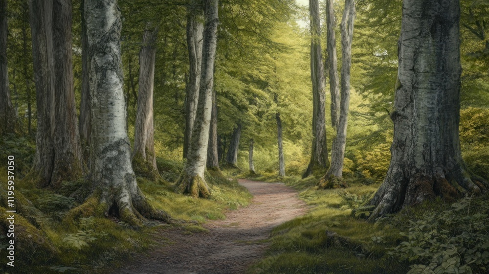 Obraz premium A Path Through the Enchanted Forest