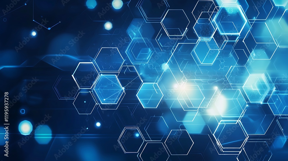 Abstract blue hexagonal background for technology and innovation themes Abstract blue hexagonal background for technology and innovation themes