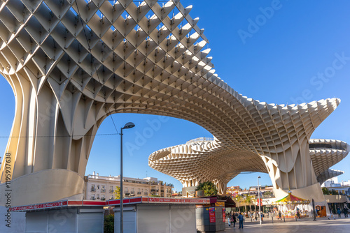 Obraz na płótnie Setas de Sevilla / Metropol Parasol / Pilze von Sevilla / Spanien / Andalusien w salonie