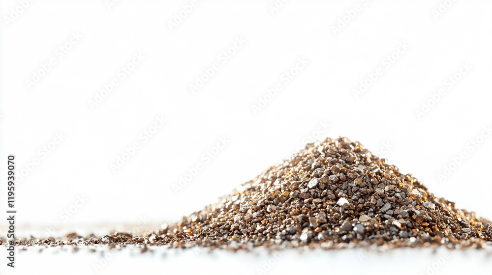A pile of raw nickel ore before processing isolated on a white background with blurred caption space on the side symbolizing the potential transformation from raw materials to valuable resources
A pile of raw nickel ore before processing isolated on a white background with blurred caption space on the side symbolizing the potential transformation from raw materials to valuable resources