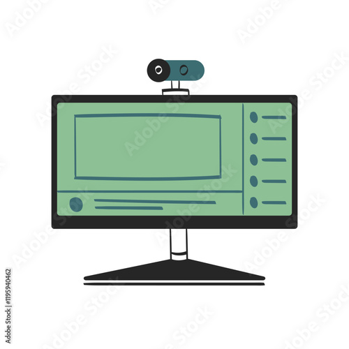 lcd window computer illustration 