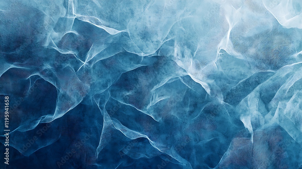 Obraz premium Abstract blue wavy gradient background with grain and noise texture for header, poster, banner, backdrop design