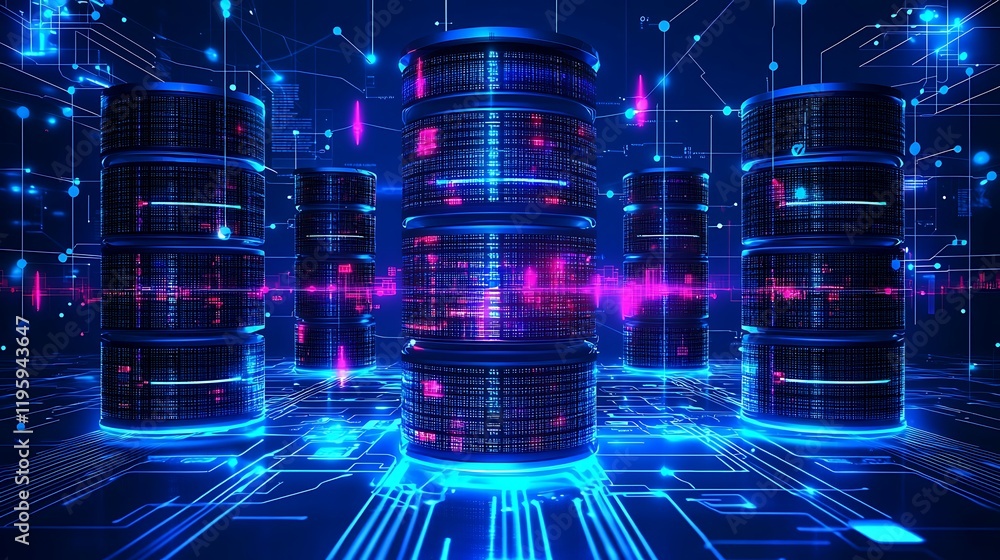 Obraz premium Abstract connection technologies background illustrating modern digital networking